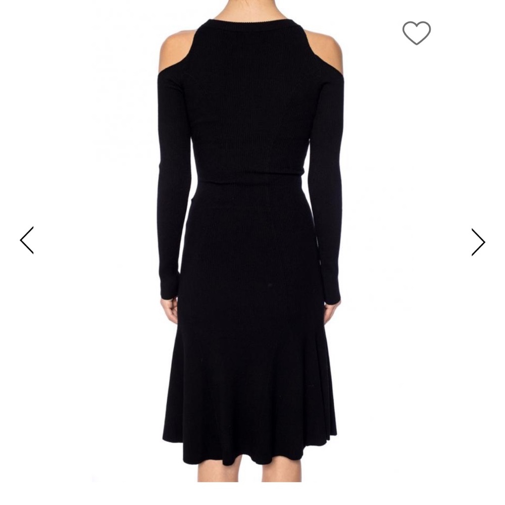 NEW • AllSaints • Yasmine Knit Open Shoulder MIDI Dress Black Medium Womens - Picture 2 of 7